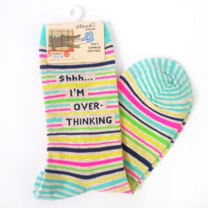 shhh-overthinker-socks-blueq