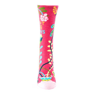 hi_dont_care_thanks_wcrew_womens_socks_pink_flower_fummy_gifts_front