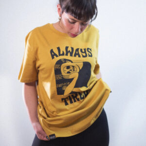 Always Tired Unisex T-Shirt - Mustard - Image 3